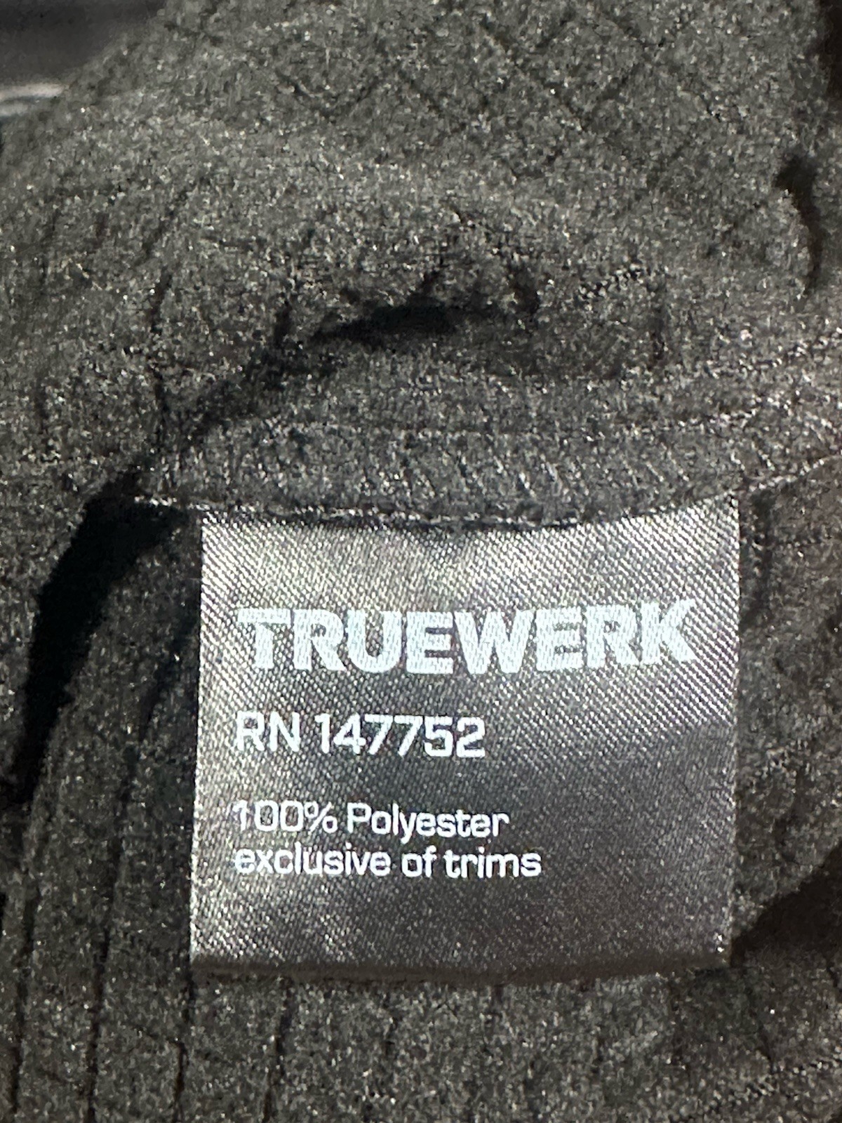 Truewerk Men’s Large Black Grid Technical Hoodie Sweatshirt EUC