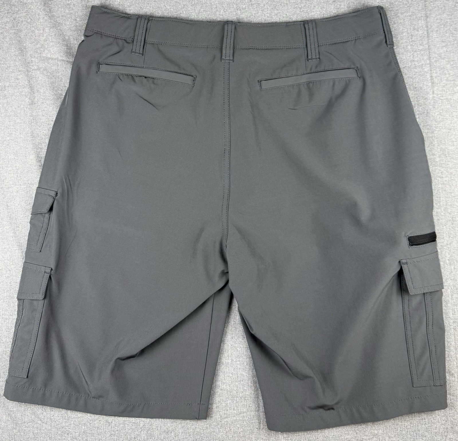 Iron Co Men’s Gray Cargo Shorts Size 36 Performance Stretch Outdoor Hiking