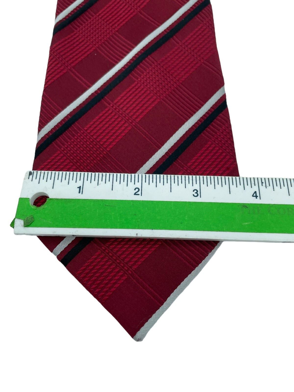Donald J. Trump Tie Men’s 59″x 3 1/2″ Red With Stripes 100% Silk (TA1) NW/OTs