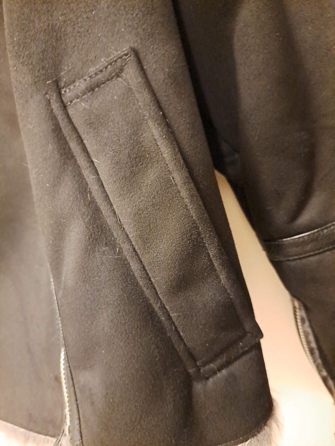 Zara Faux Fur Moto Jacket Black Size L Short EUC 100% Returns Accepted
