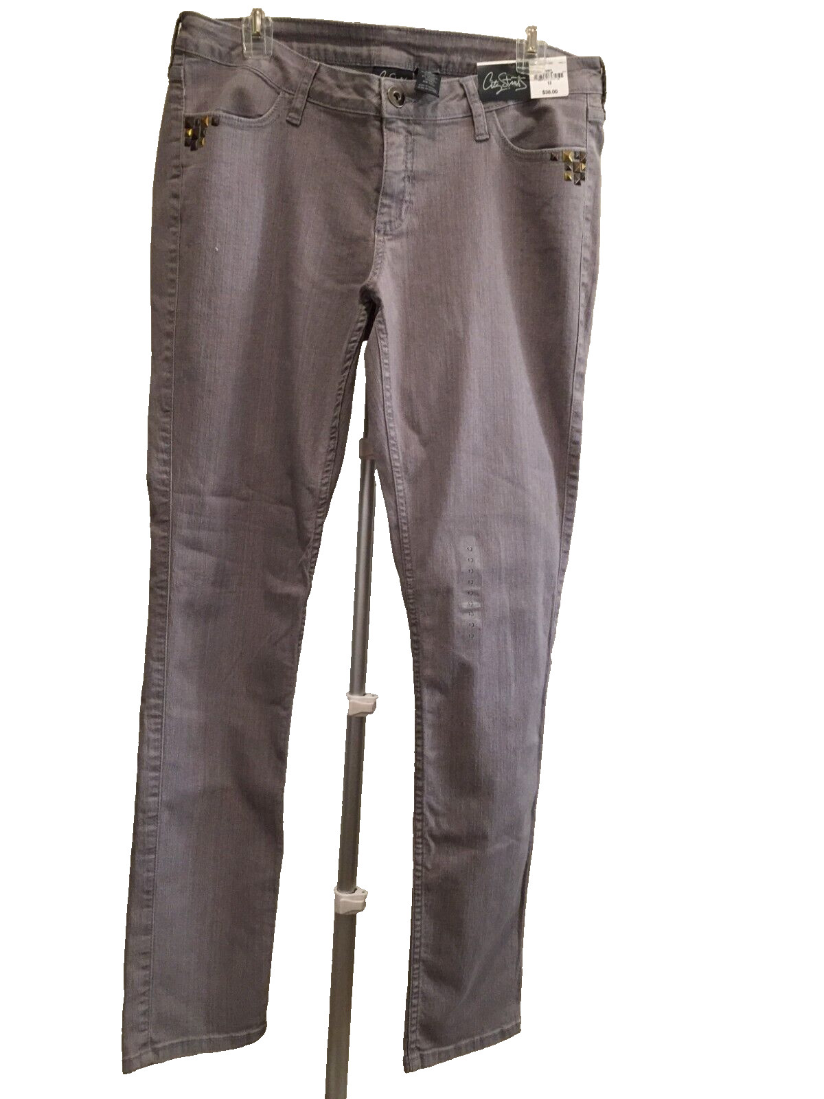 City Streets Casual, Jeans, Juniors SZ 13, Grey, Tag $38.00, NWT