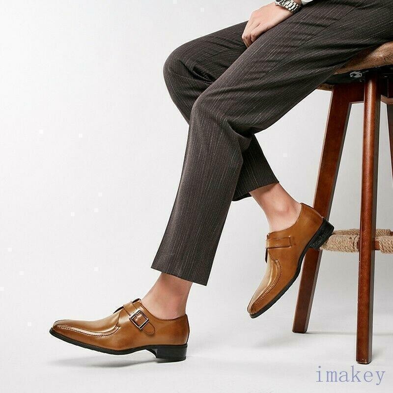 Mens Pointed Toe Leather Oxfords Business Low Top Club Casual Evening Shoes Size