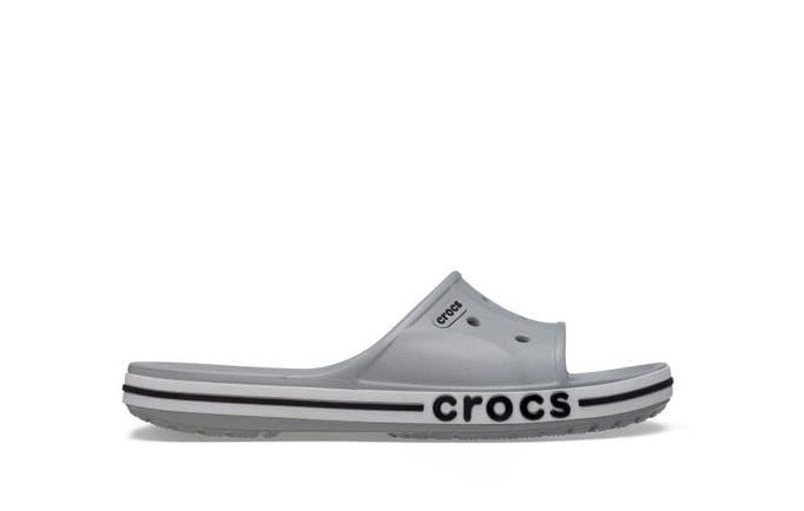 Crocs Bayaband Slide Gray White Slip On Sandals Comfort Men’s Size 9 New