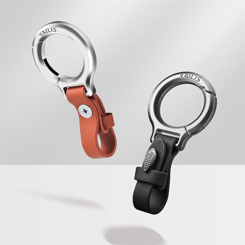 Men’s & Women’s Fashion Style Leather Clip Keychain Car Key Ring Fob Holder Gift