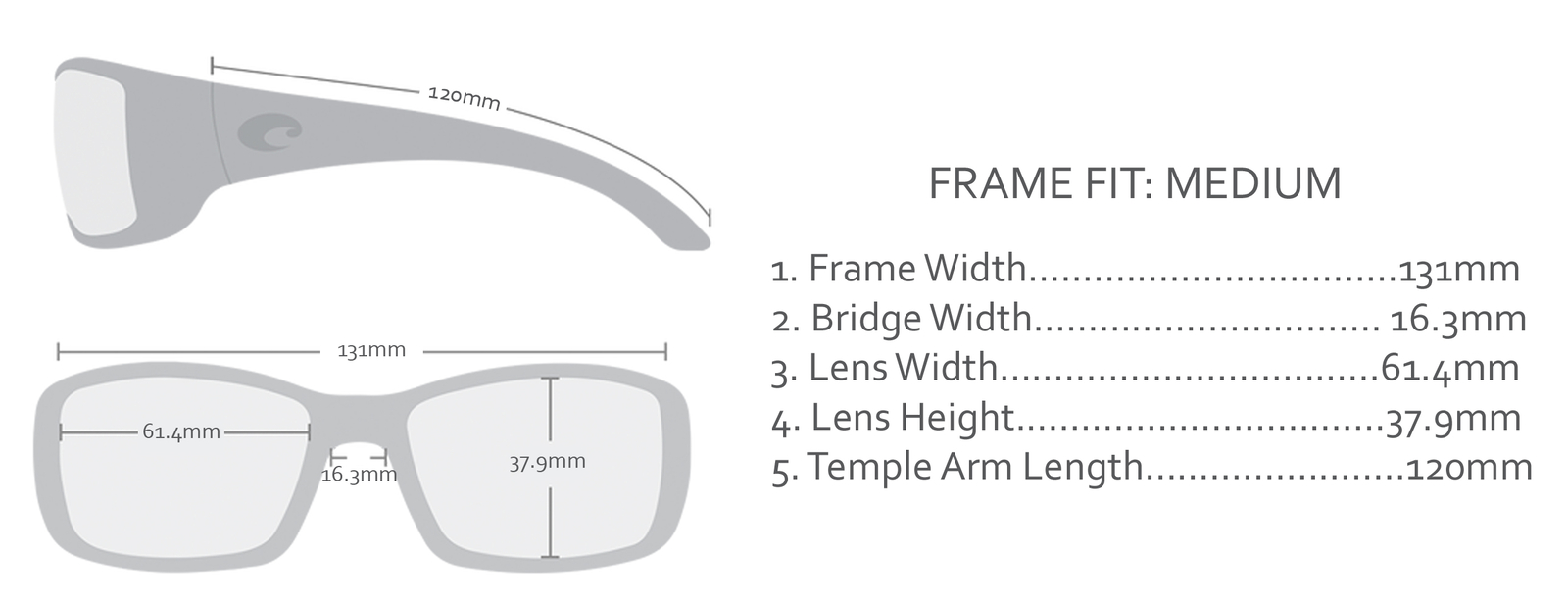Costa Del Mar Jose Tortoise Frame Green Mirror 580P Plastic Polarized Lens