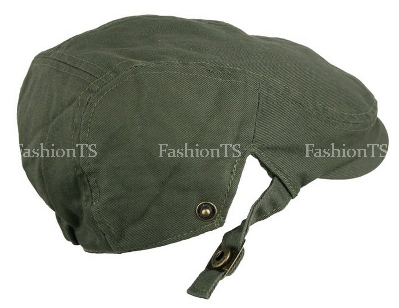 Classic Plain 100% Cotton Gatsby Cap Newsboy Ivy Hat Summer Golf Hat Cabbie 002