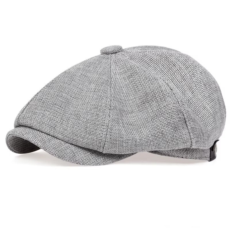 Newsboy Hat Flat Cap Driver Herringbone Tweed Plain Wool Baker Boy Classic Golf