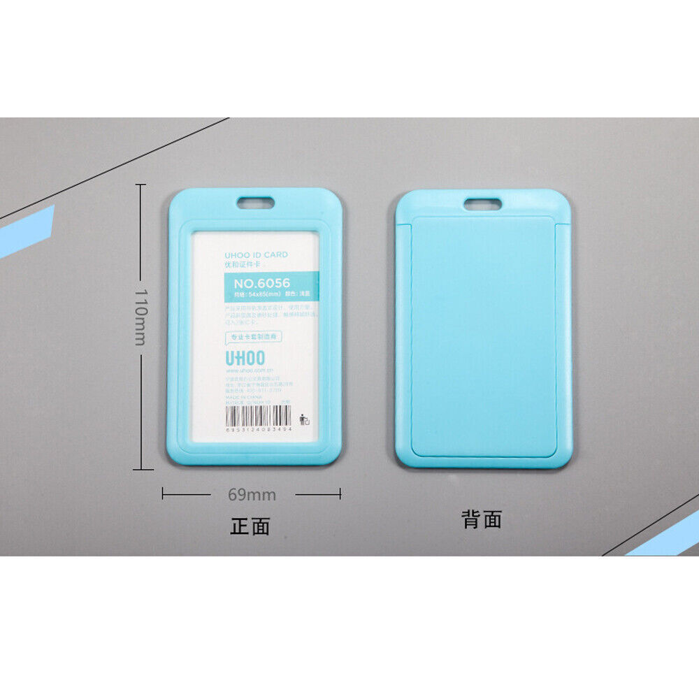 1-5 PCS Waterproof ID Badge Holder Hard Plastic Card Case Slim Lanyard Protector