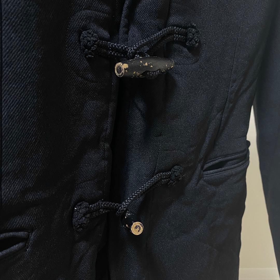 USED GARCONS HOMME PLUS 12SS POLYESTER SHRINK DUFFLE JACKET, BLACK GOOD