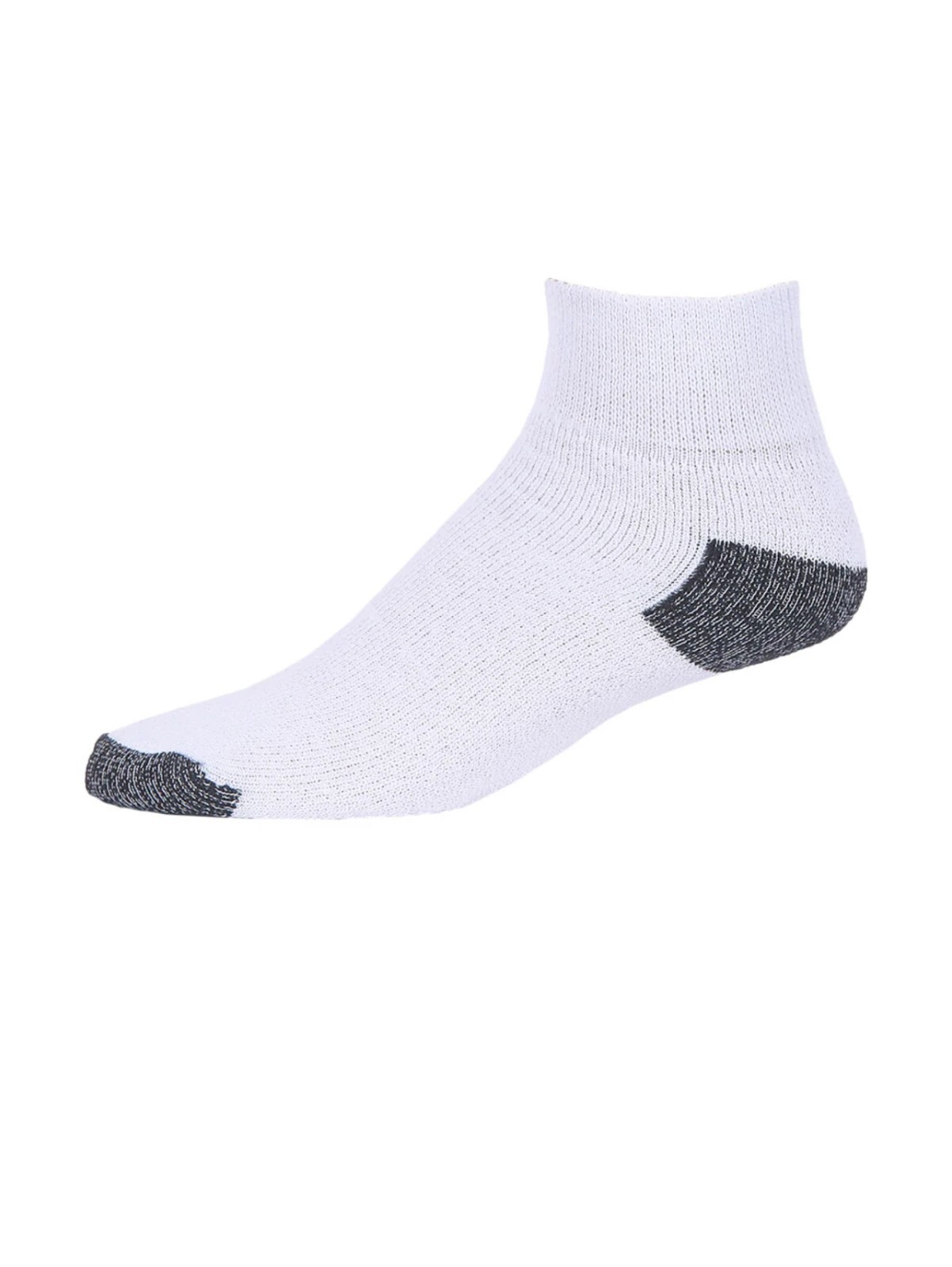New Men’s 12 Pairs Sports White Black Ankle Quarter Crew Socks Cotton Size 10-13