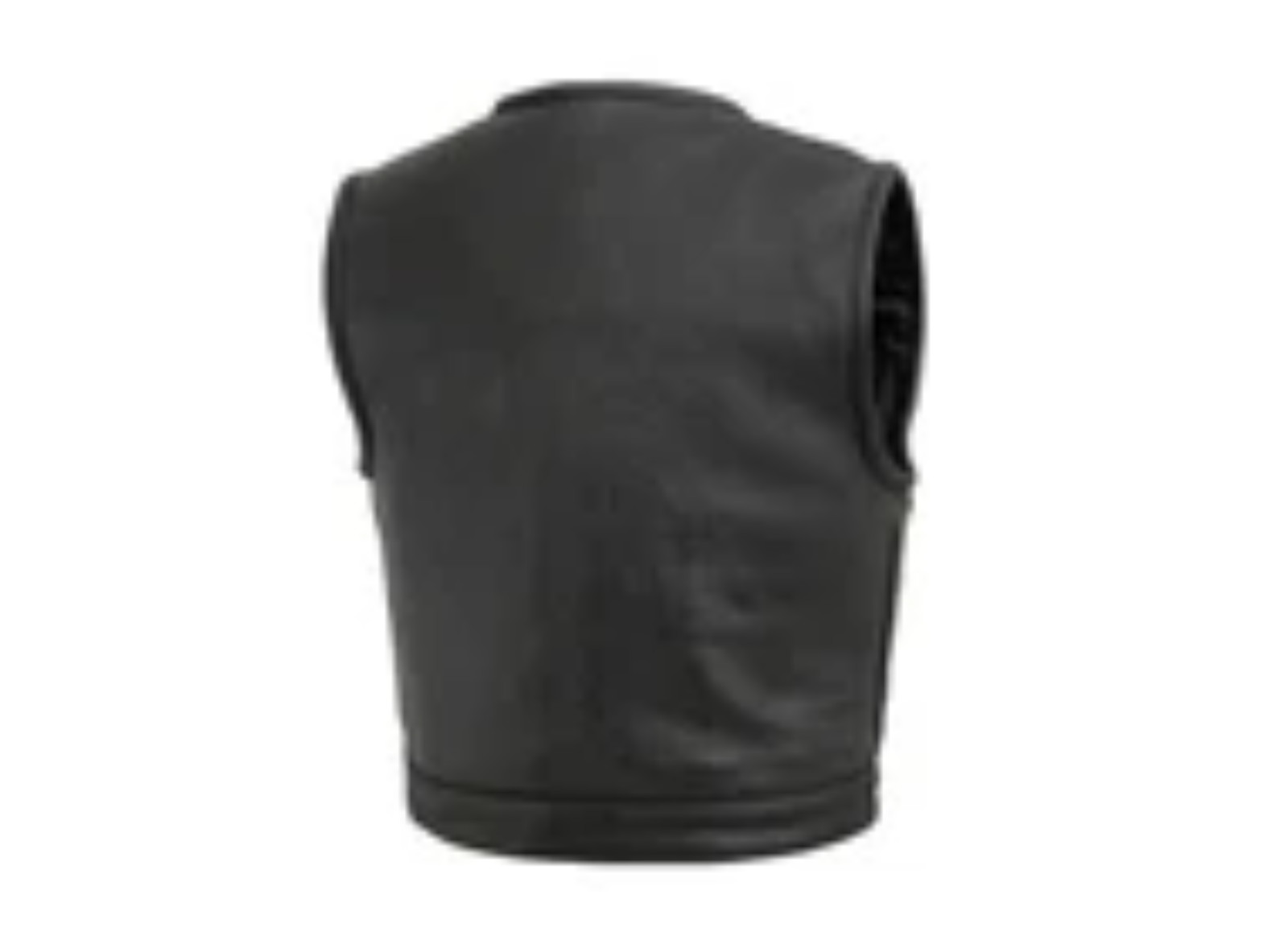 Men’s Black Leather Biker Vest Sleeveless Motorcycle Waistcoat Classic Vest
