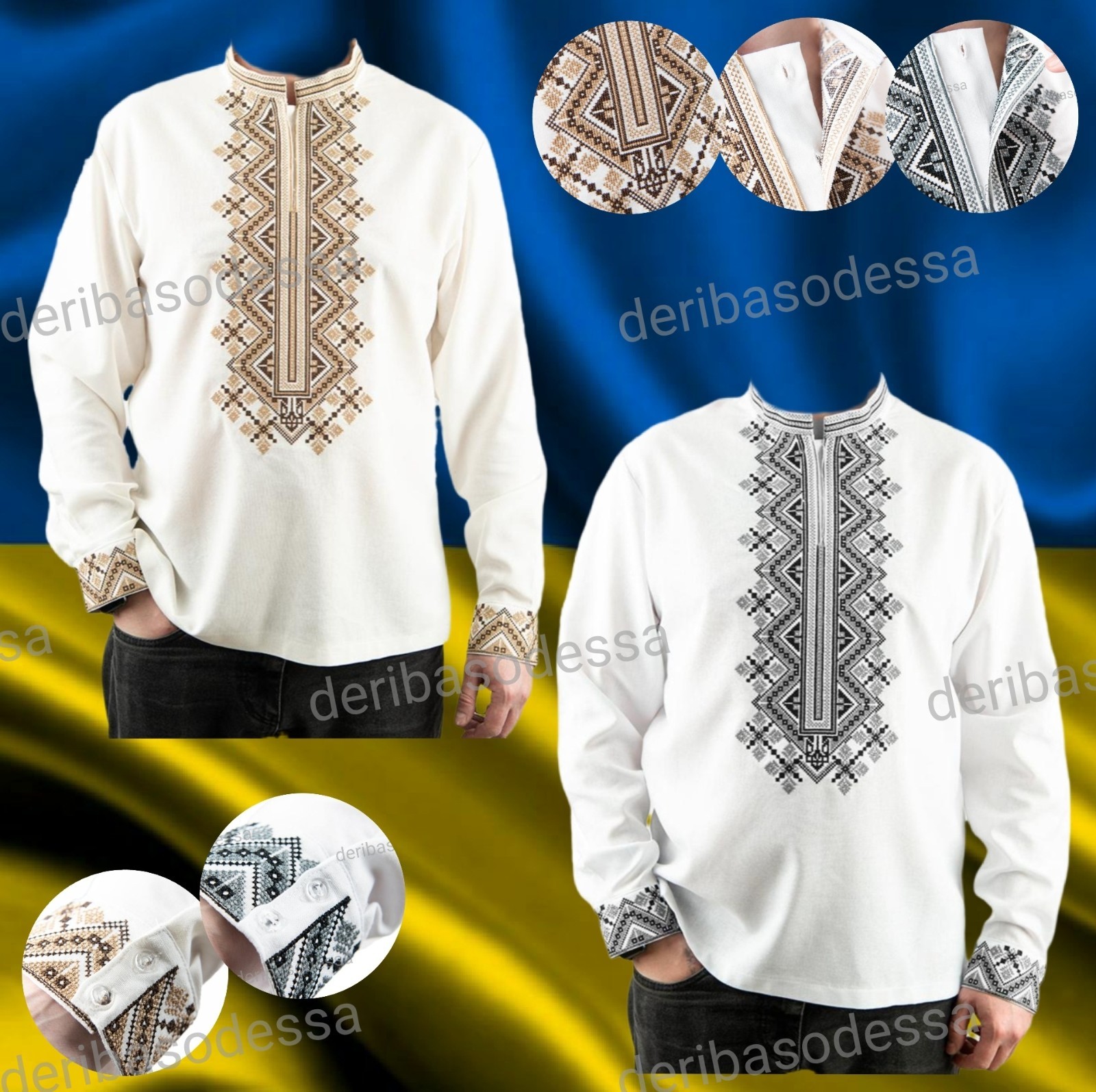 Traditional Ukrainian men’s embroidered shirt Vyshyvanka XS,S,M,L,XL 2XL,3XL,4XL