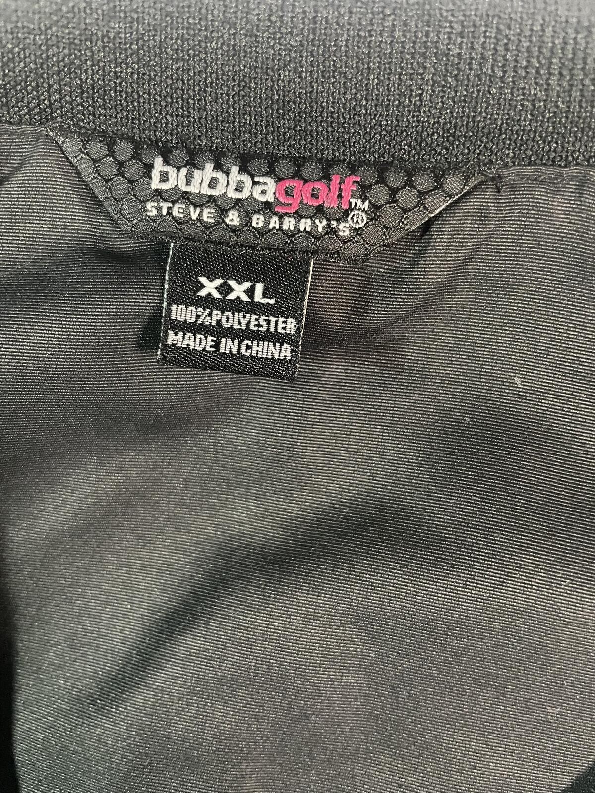 Steve & Barry’s Bubba Golf V-Neck Windshirt Pullover Jacket Black XXL