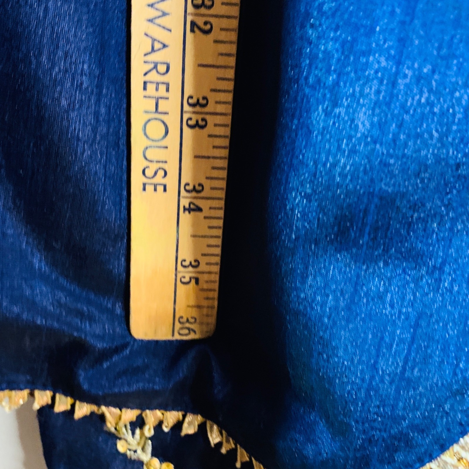 Nazila Couture size Small Embroidered Navy Blue Kurta & Salwar Set NWOT