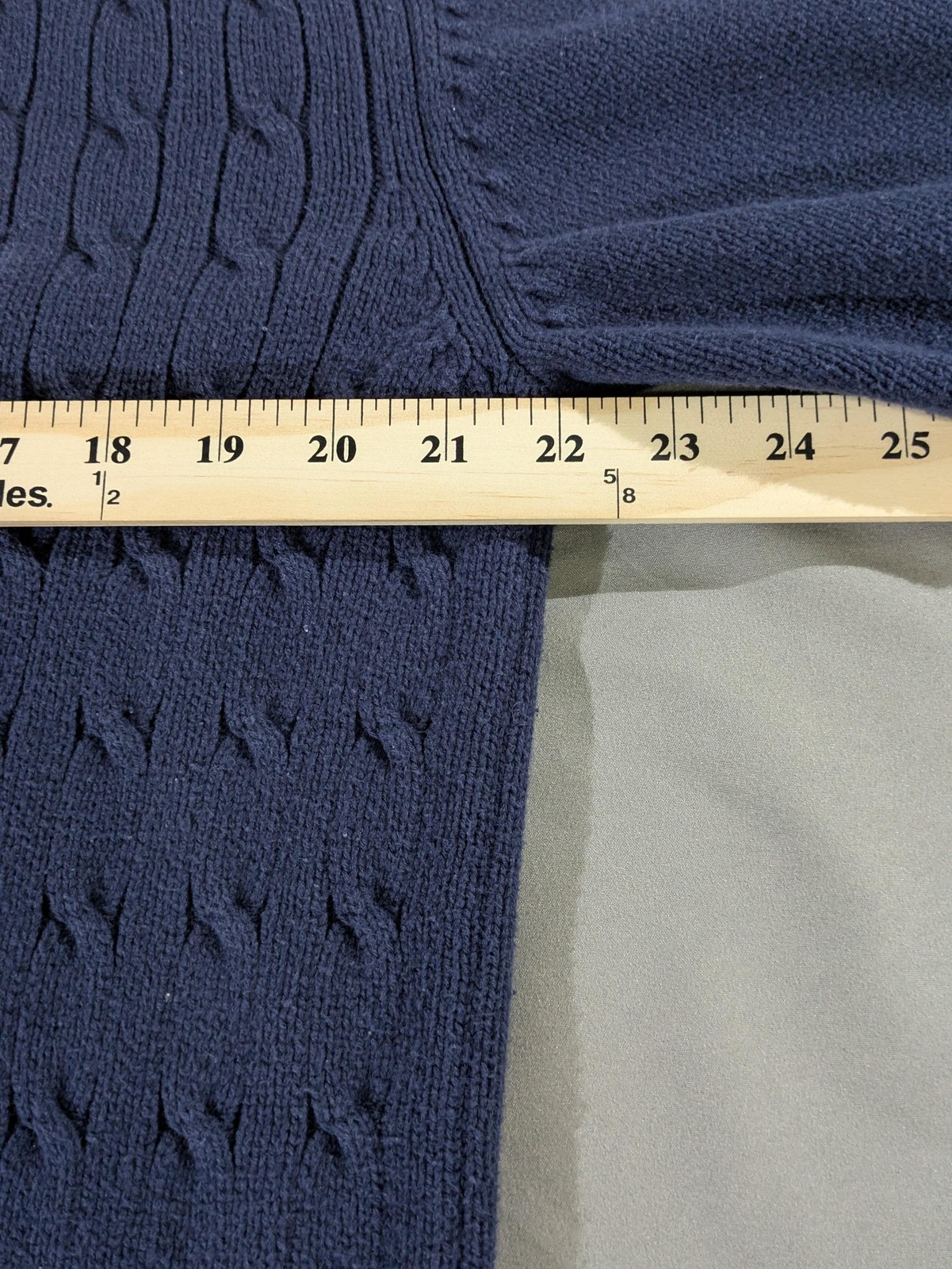 Vintage Avirex Sweater Mens Lg Blue Cable Knit Short Sleeve Collared Script Golf