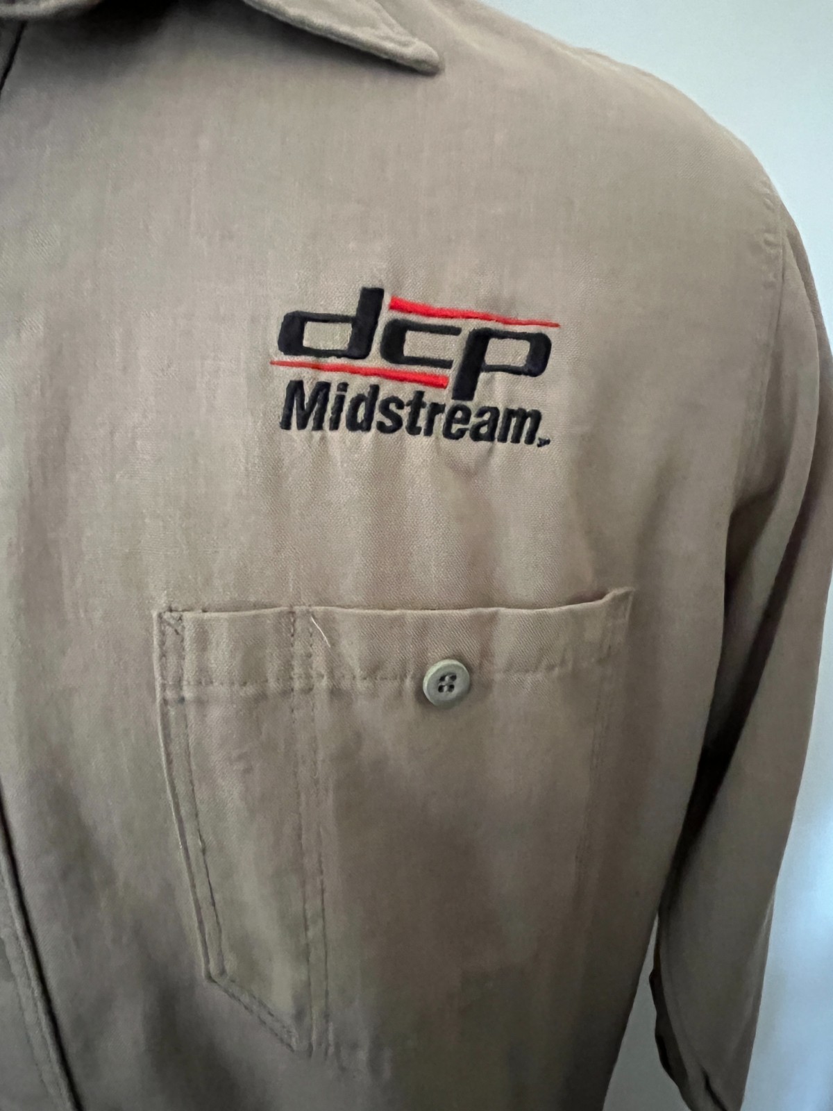 Bulwark Mens Shirt Size XL Excel FR Flame Resistant Beige 4.8 ATPV – DCP Logo