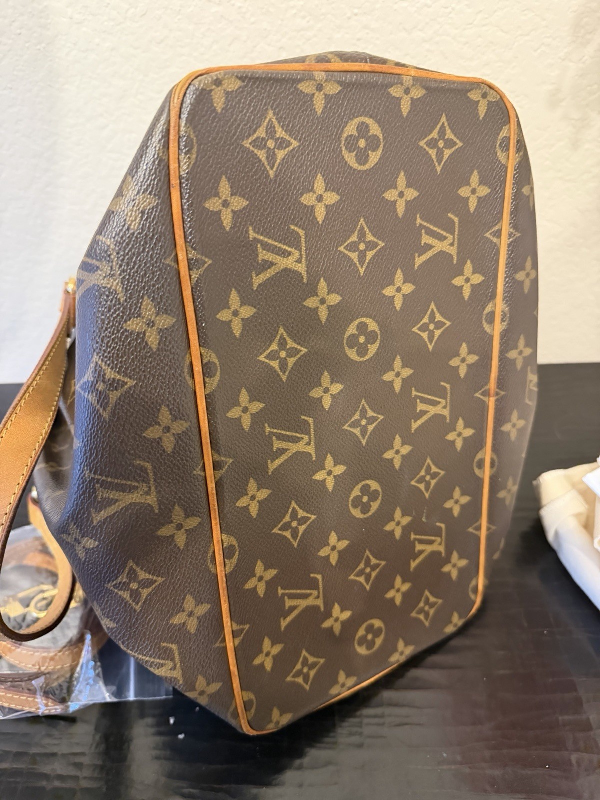 Louis Vuitton Monogram Palermo PM Handbag M40145 Brown 2-way bag