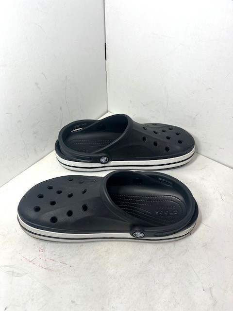 Crocs Bayaband Black Strapped Clogs Women 9 Men 7 Unisex