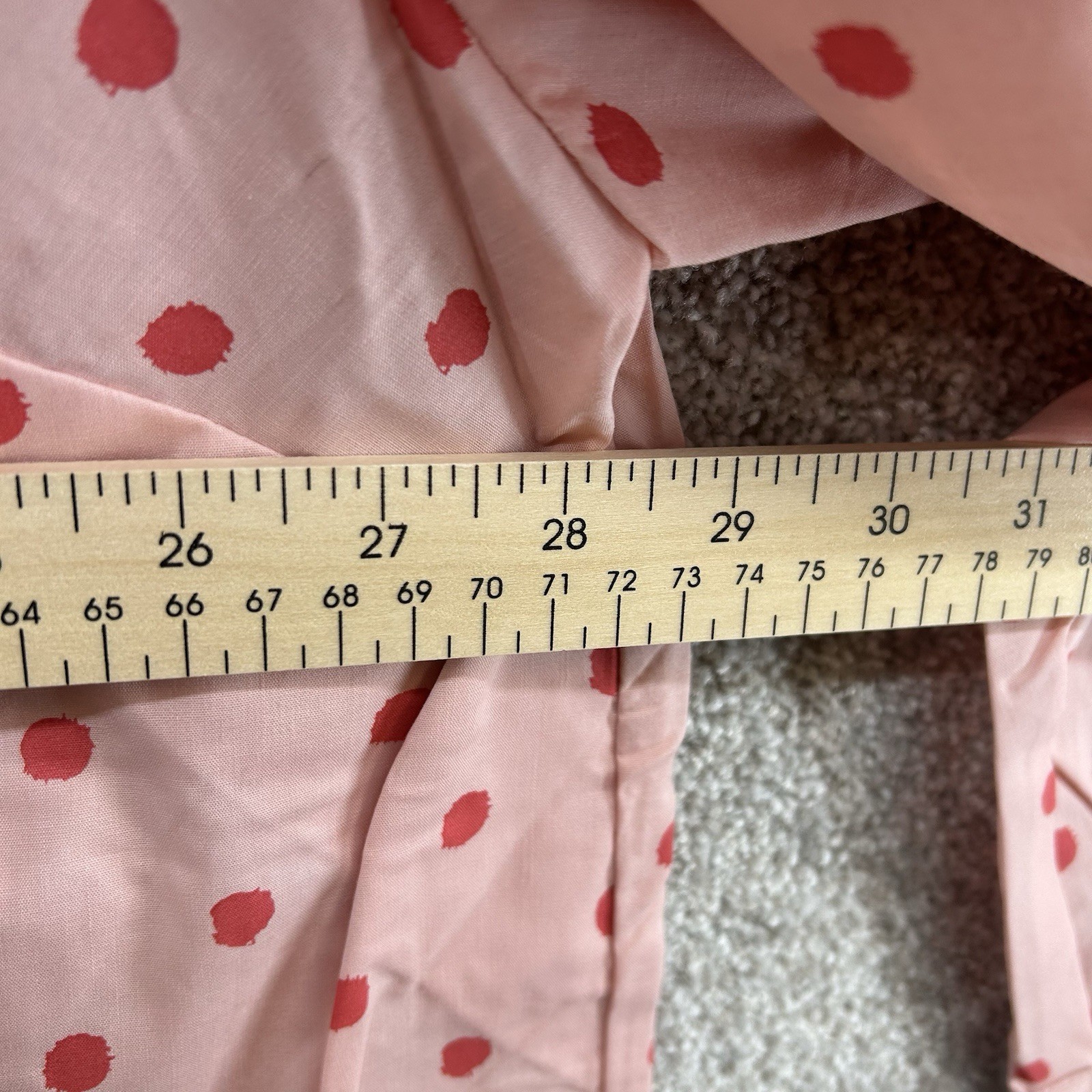 NWOT Roman’s Women’s Button Front Shirt Size 32W Pink Red Polka Dot Blouse Plus