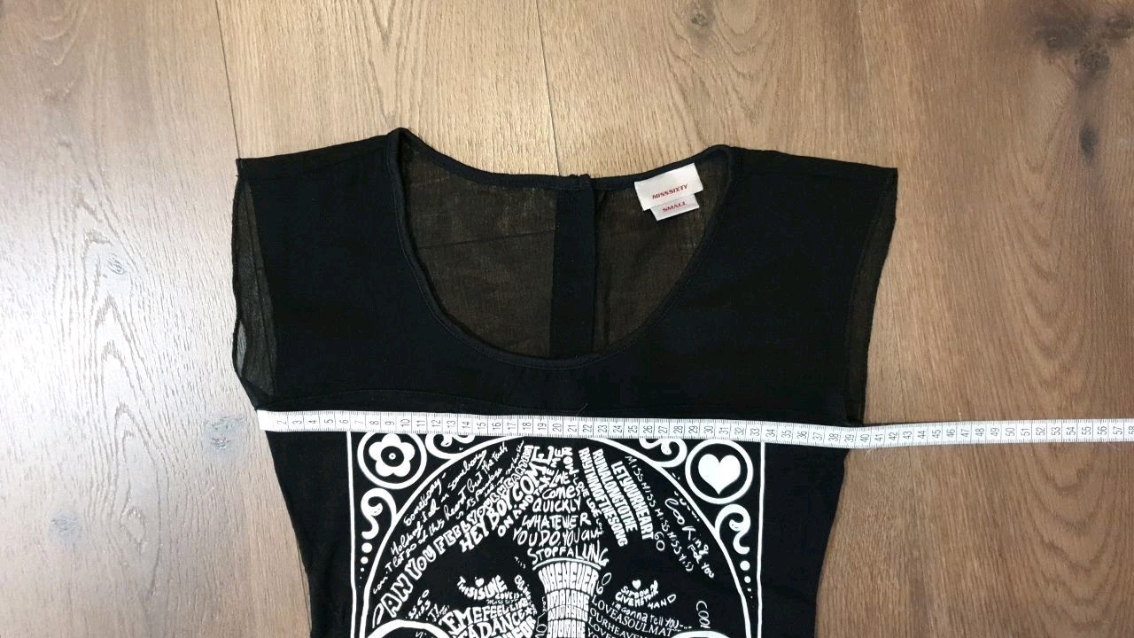 Archival Miss Sixty Black Top sz XS Miss60 Italy