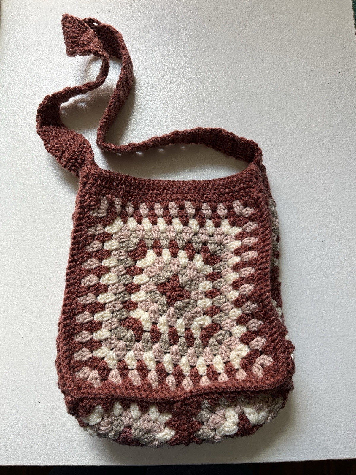 Crochet Granny Square Small Shoulder Bag