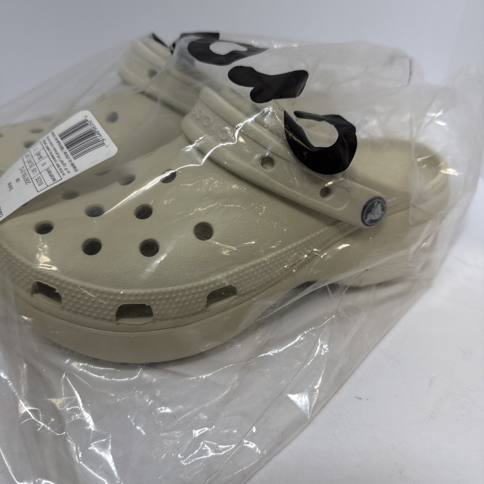 Crocs Mega Crush Clogs Platform Shoes Bone Ivory Men’s Size 7 Women Size 9