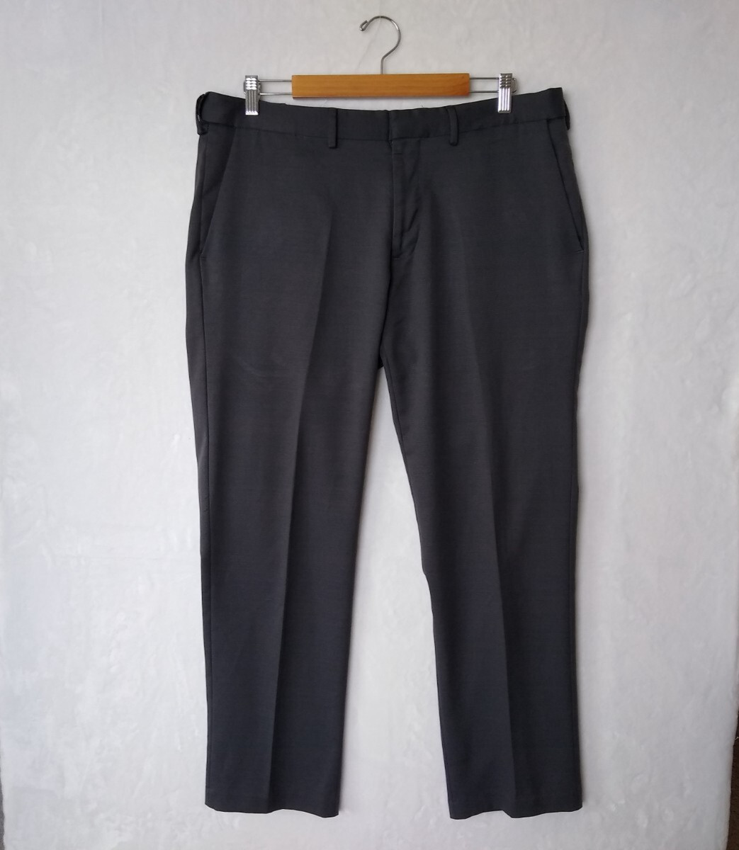 Haggar Dress Pants Mens 36×30 Gray Straight Fit All Day Comfort Expandable-Waist