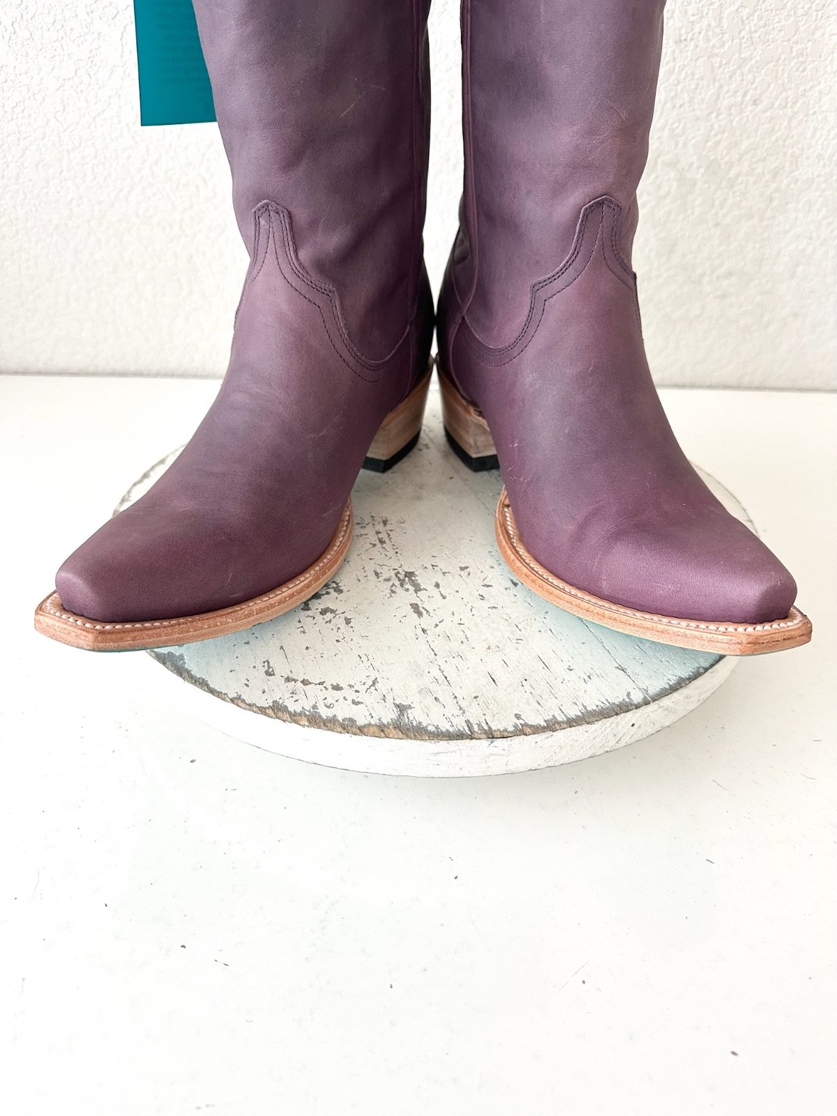 Lane EMMA JANE Purple Cowboy Boots Western Cowgirl Mid Calf Tall Snip Toe 8.5