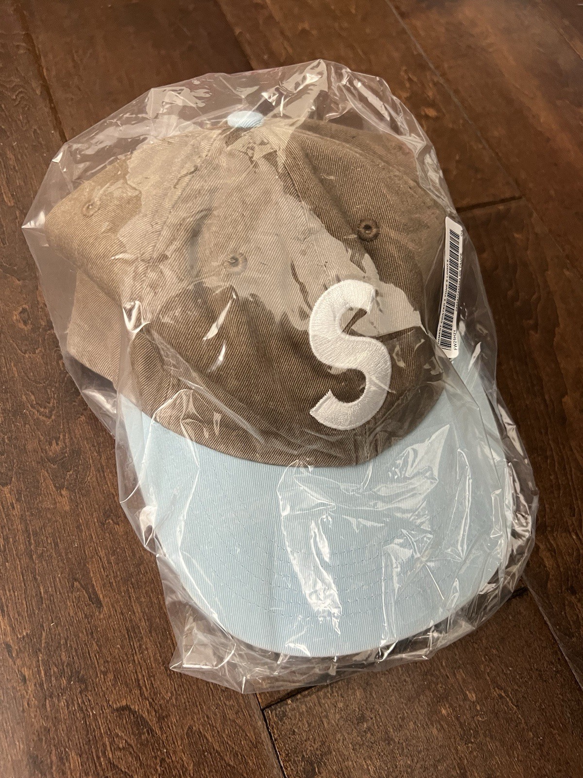 Supreme FW25 Pigment Coated 2 Tone S Logo 6 Panel Cap Hat Brown One Size IN HAND