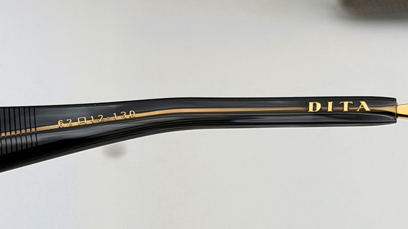 DITA Mach-Six Sunglasses Black Yellow Gold Gray Gradient 62mm NEW DTS121-62-05
