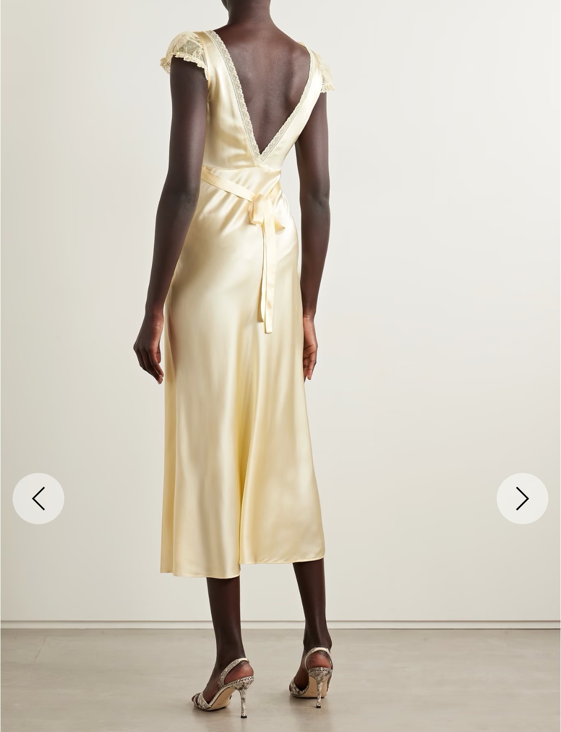 NEW DOEN Corelia tulle-trimmed silk-satin midi dress