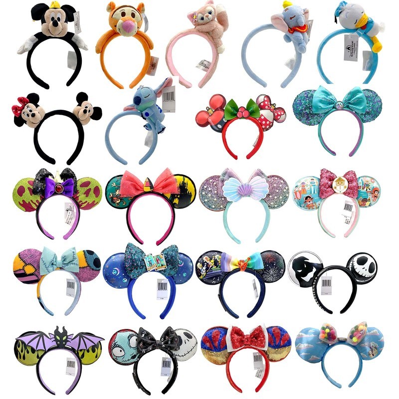 Disney-Park 222+ Styles Sequin Minnie Mouse Ears Headbands Mickey Ears Headband