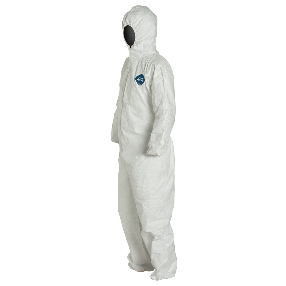 Dupont TY127S TYVEK Disposable Protective Coverall Bunny Spray Suit W/Hood 25/CS