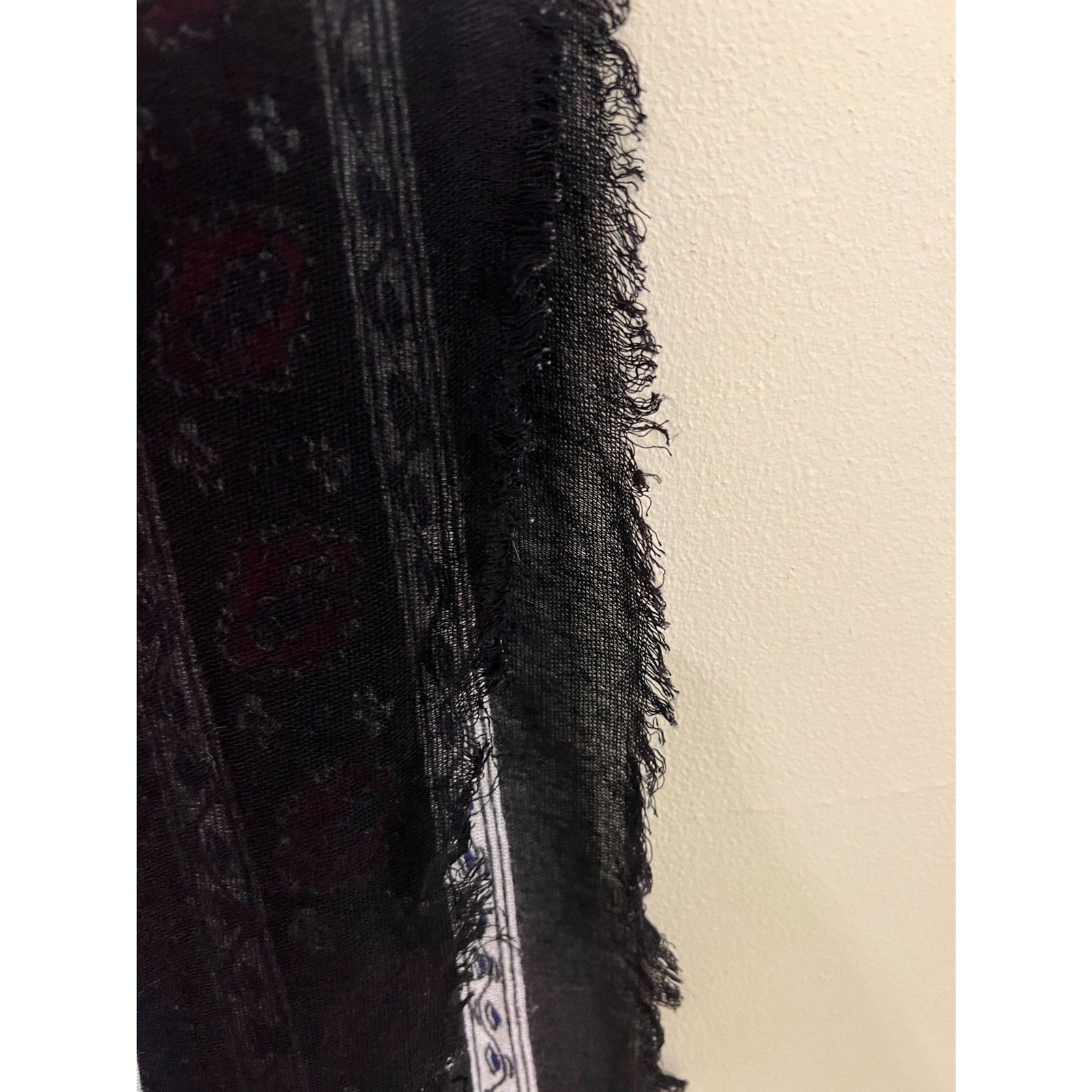 Stunning Purple Red and Black Patterned Scarf Made in Iran