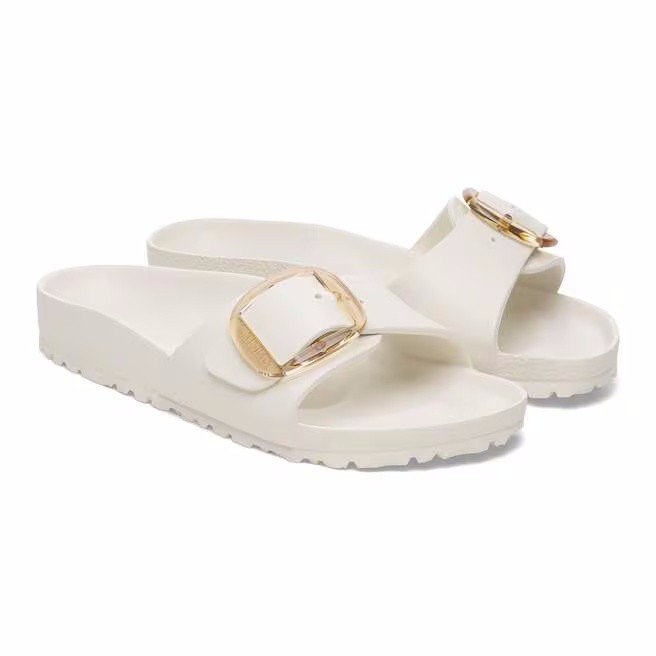 Birkenstock Womens Madrid Big Buckle EVA Sandals 1029633 – Eggshell