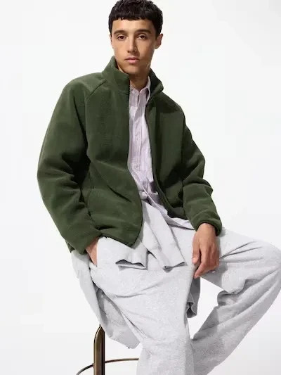 UNIQLO Fleece Full-Zip Jacket S-4XL 8 Colors Fluffy Machine-Washable Men 469955