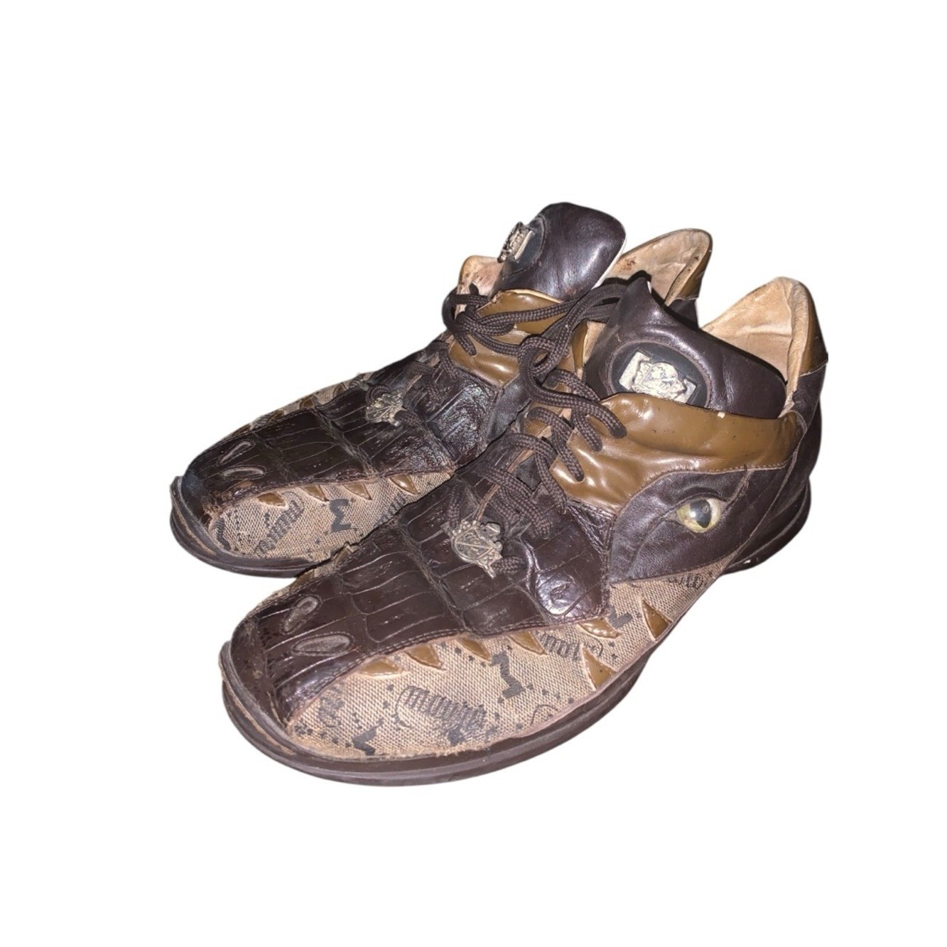 Mauri 8770 Dark Brown Baby Crocodile + Fabric Sneakers