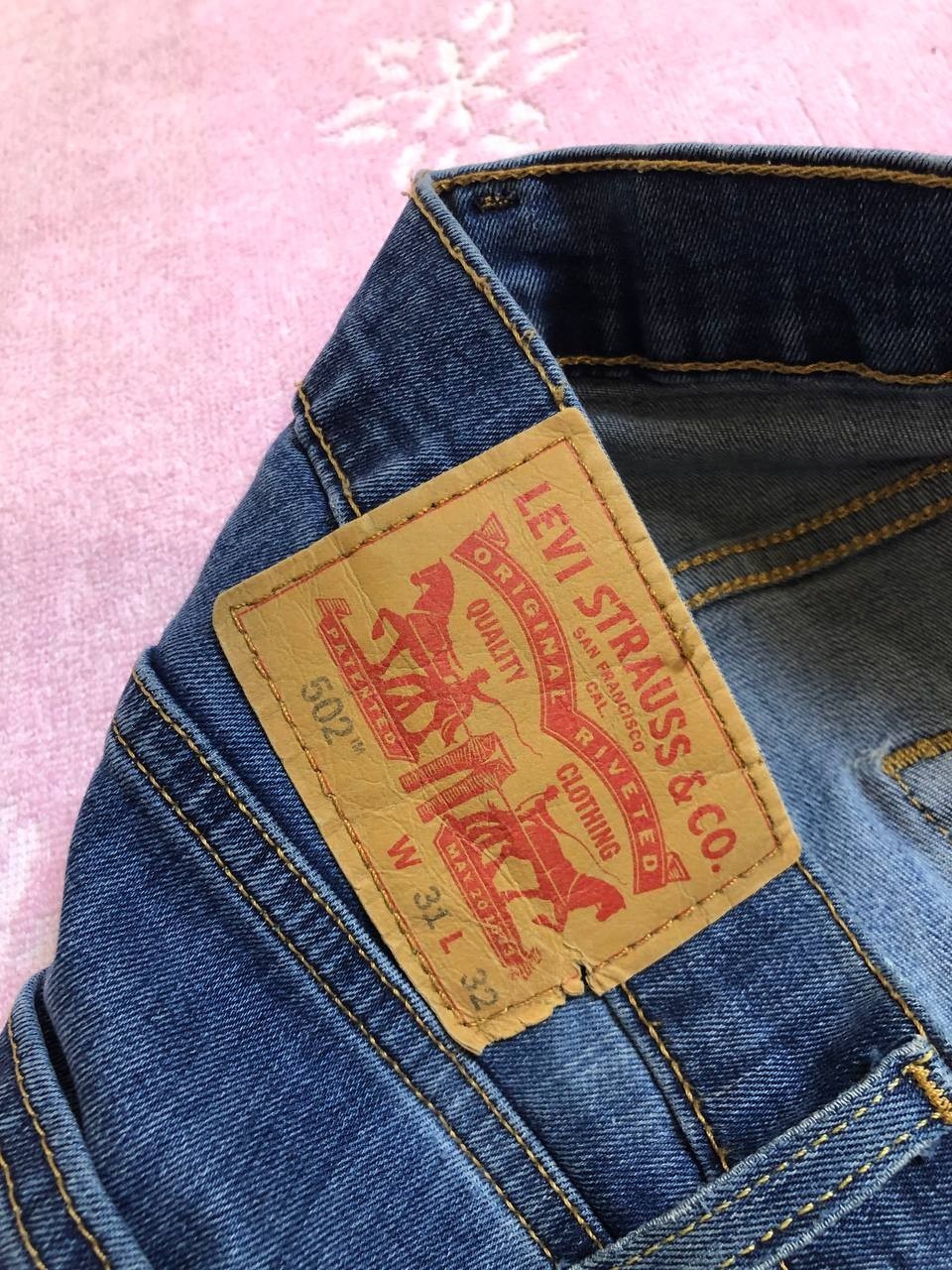Levi s 502 Stretch Denim Jeans 31X32 Indigo Men