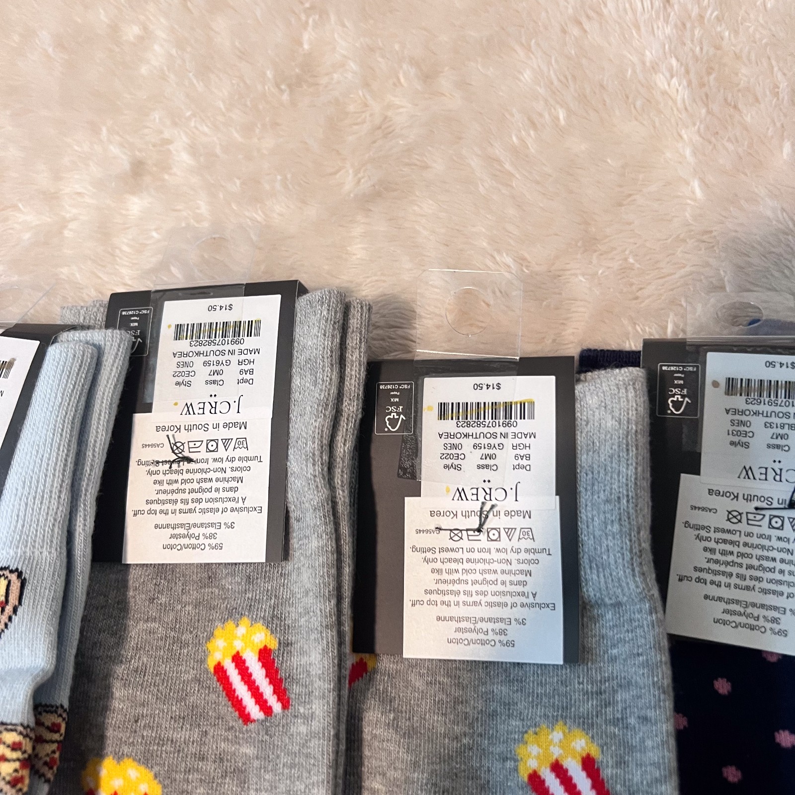 NEW J.CREW Men’s Cotton Blend Dress Socks One Size Fits All