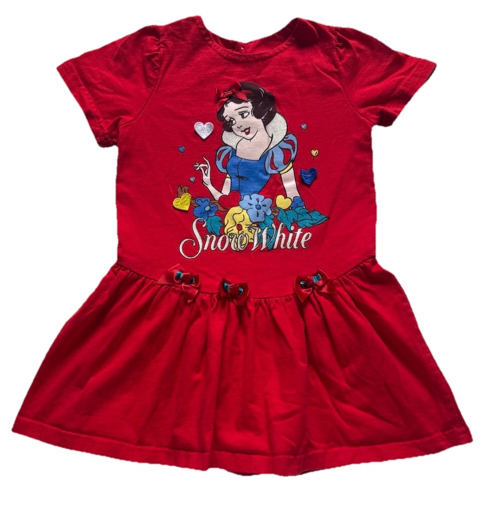 RARE Vintage 90s Snow White Red Dress Size 4T The Disney Store Tag Made In USA