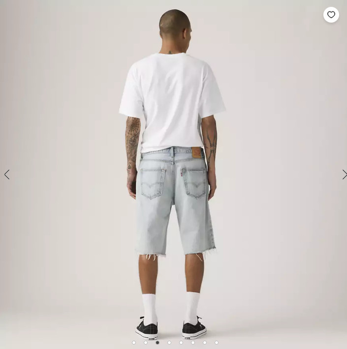 Levi’s 469 Loose 12″ Men’s Shorts – Call Me Distressed – Light Wash NEW