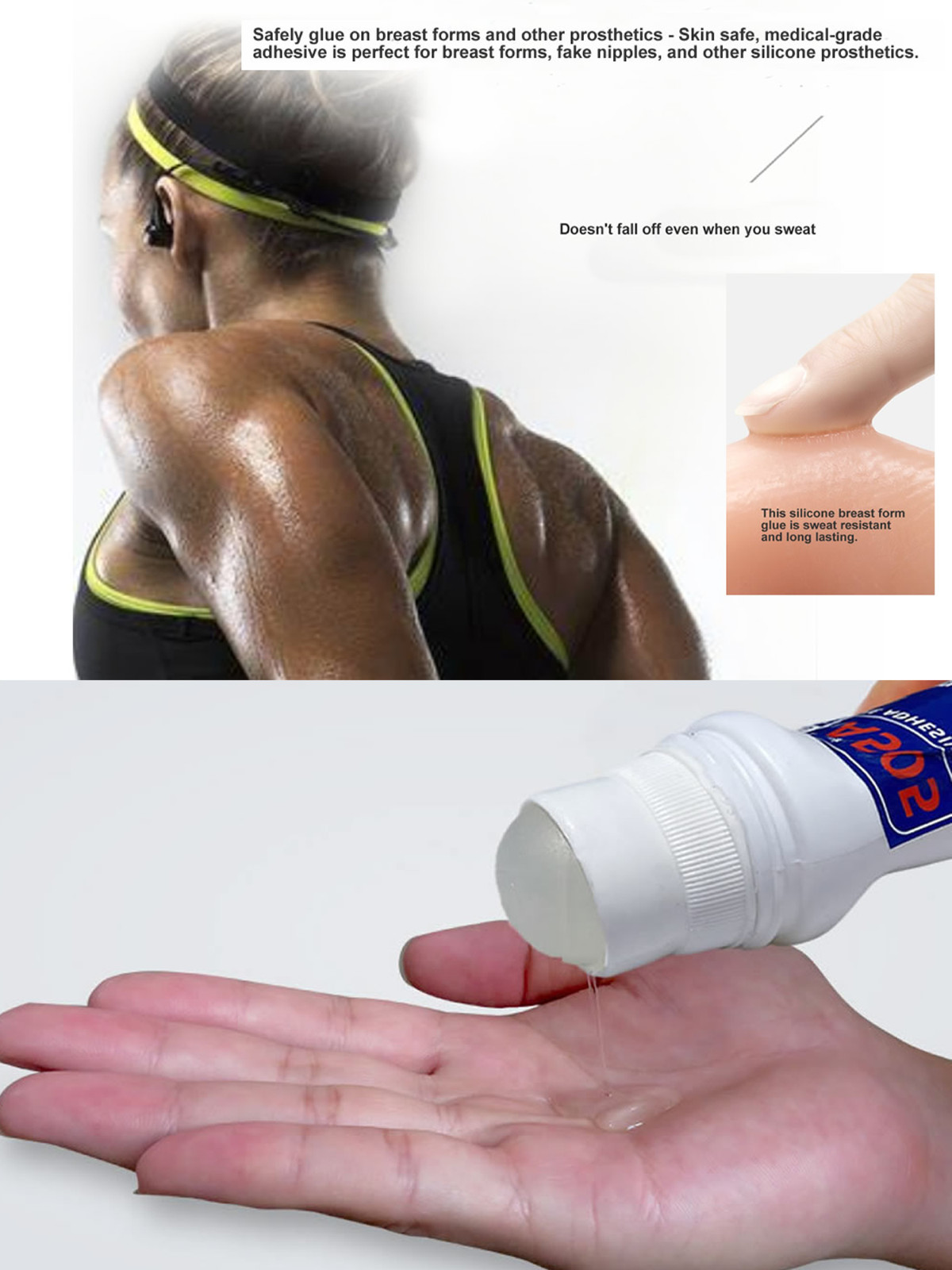 BIMEI Breast Form Adhesive Glue Strength to go Braless Silicone Adhesive Remover