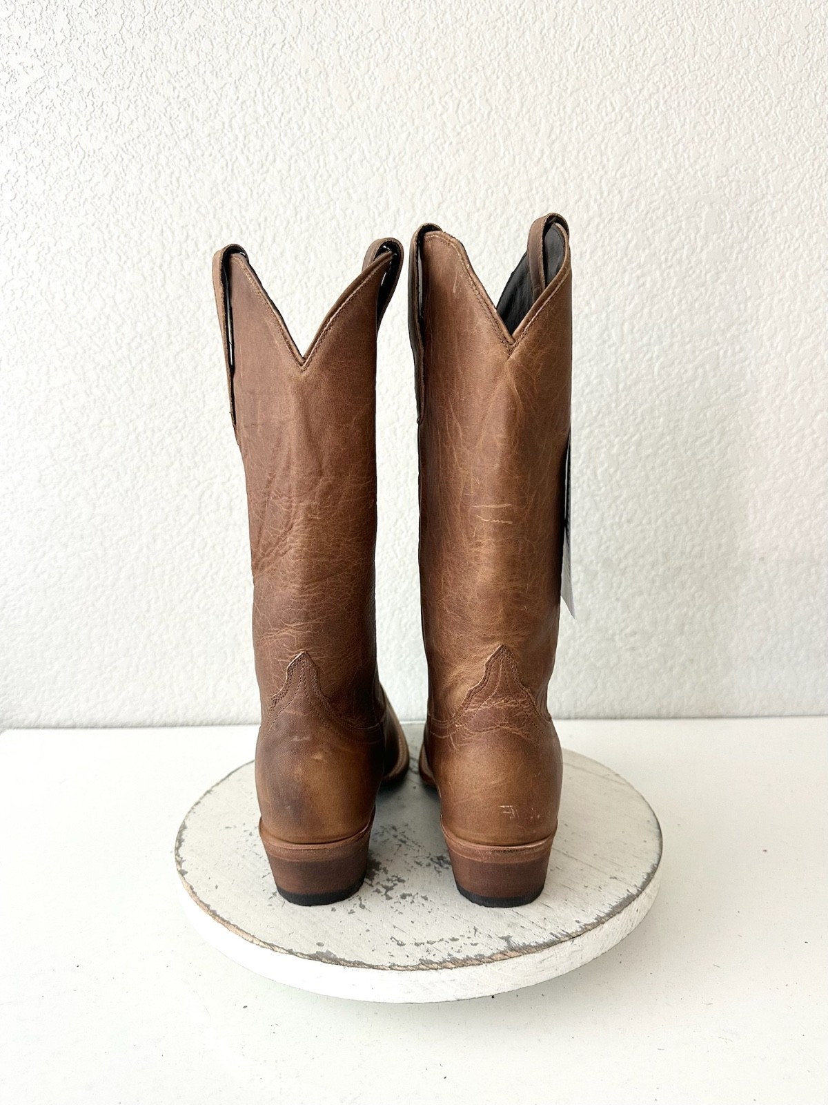 Lane EMMA JANE Brown Cowboy Boots Western Cowgirl Mid Calf Tall Snip Toe 8.5