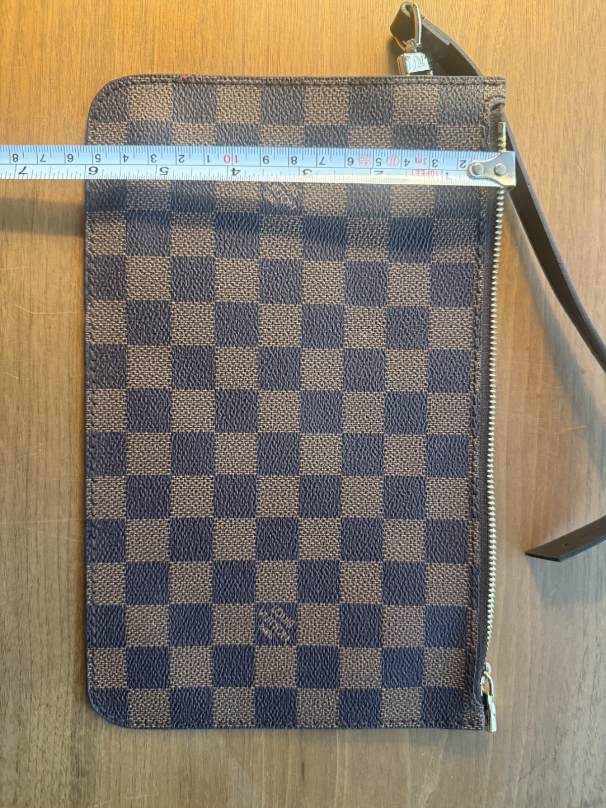 Louis Vuitton Damier Ebene Neverfull GM Pochette Wristlet Pouch- Mint Condition