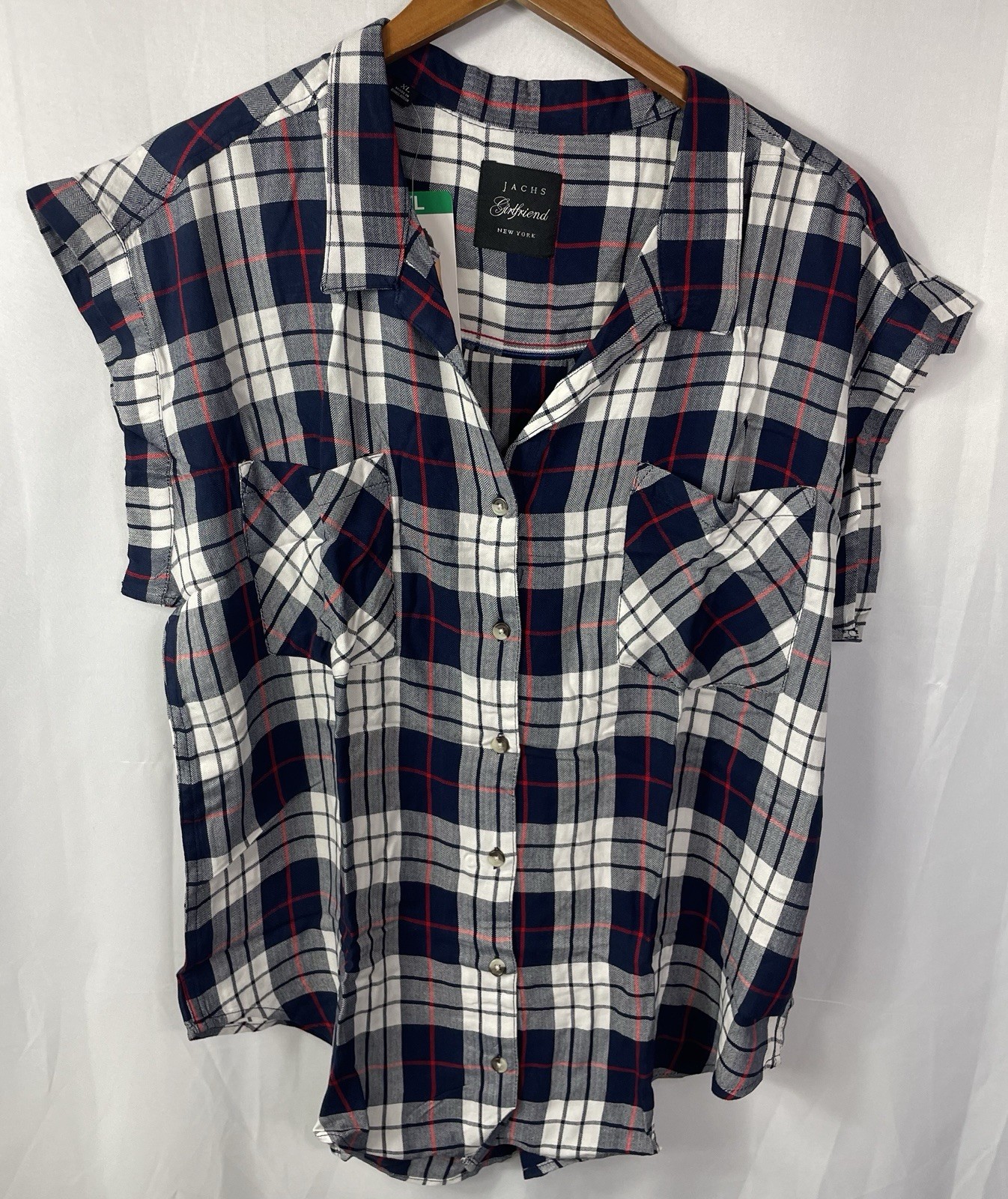 Jachs Girlfriend Ladies Short Sleeve Loose Fit Blouse Pick Your Size & Color NWT