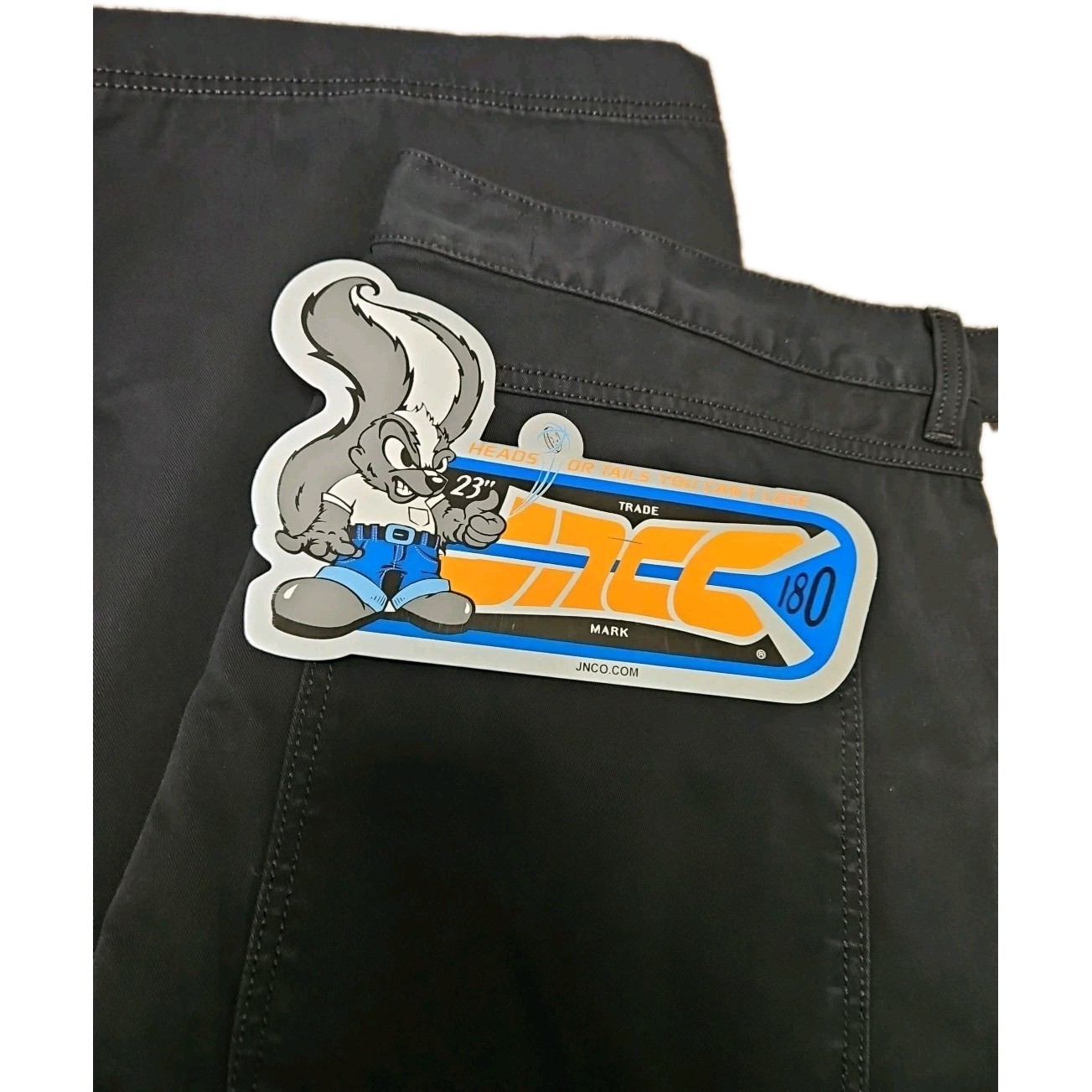 JNCO Skunk Black Canvas Pants NWOT Mens 44×32 Super Twill Limited Edition