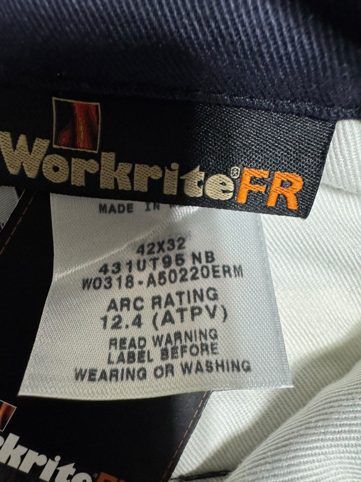 NEW (See Description) Workrite FR #2112 Blue Pants – SIze 42×32 -UltraSoft Cat 2