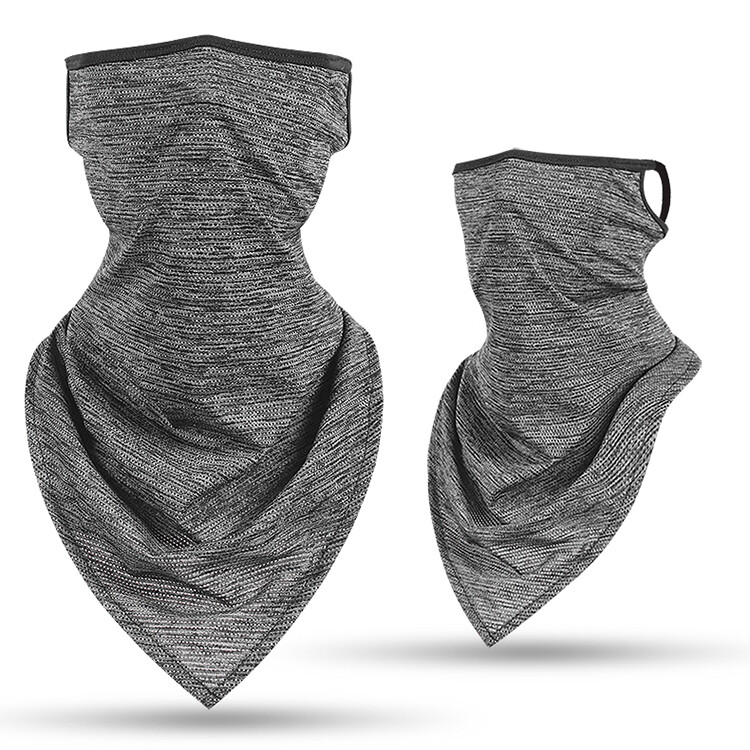 Neck Gaiter Triangle Face Mask with Loops Ear Bandana Cover Scarf for Men Women