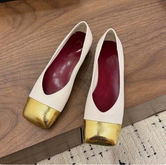 2cm/6cm/8.5cm Square toe High-Heeled Shoes Baotou Thick-Heeled boat shoes Women