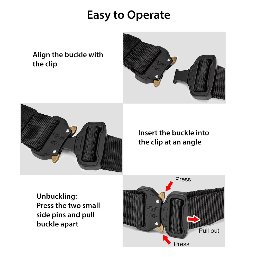 Men’s Casual Military Tactical Belt Army Security Adjustable Quick Release Belt